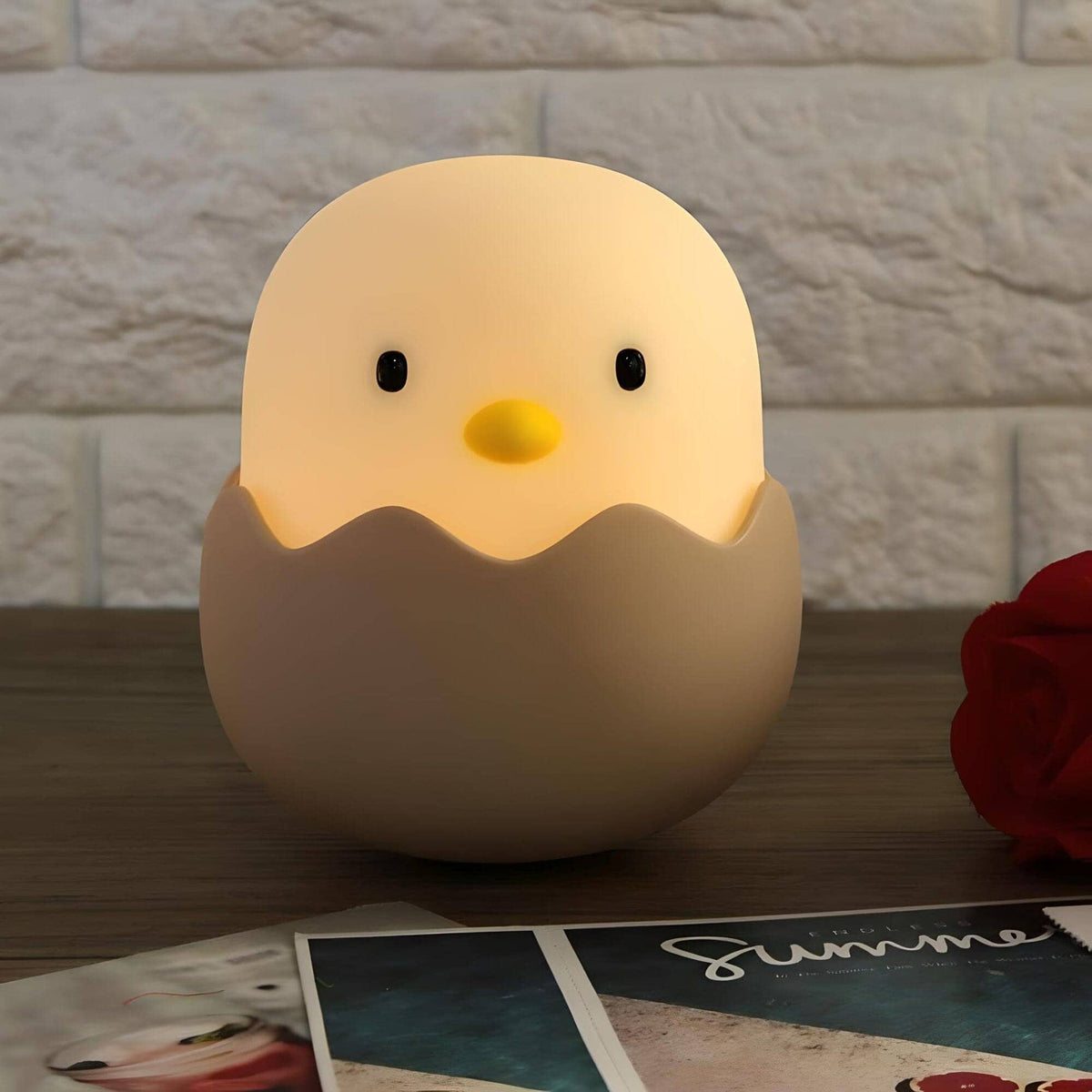 Veilleuse poussin œuf mignonne lumière douce pour enfant