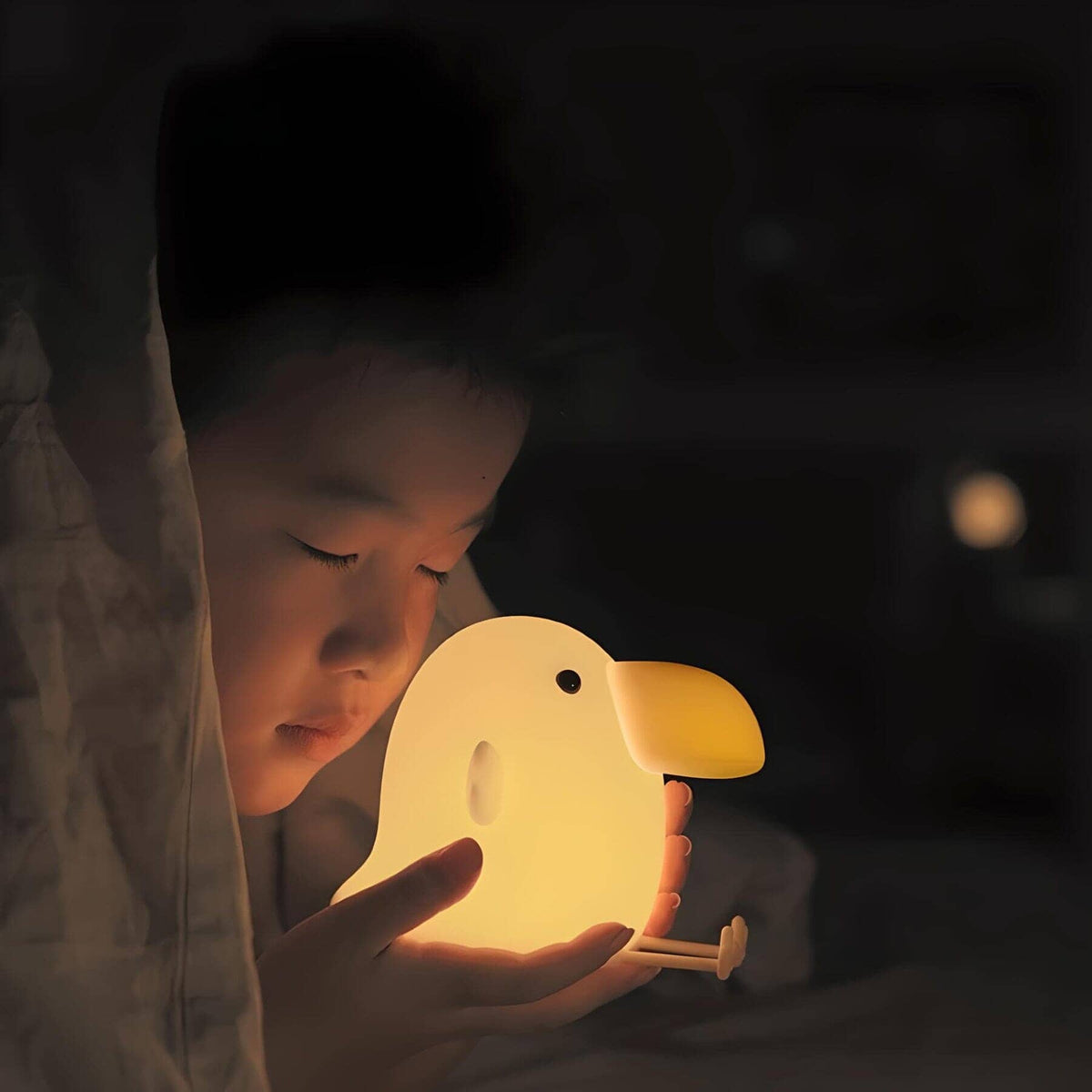 Veilleuse oiseau lumineux ambiance douce pour enfant