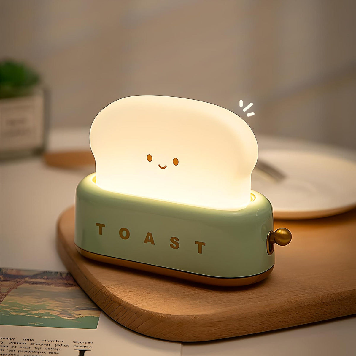 Veilleuse toast mignonne lumière douce pour chambre