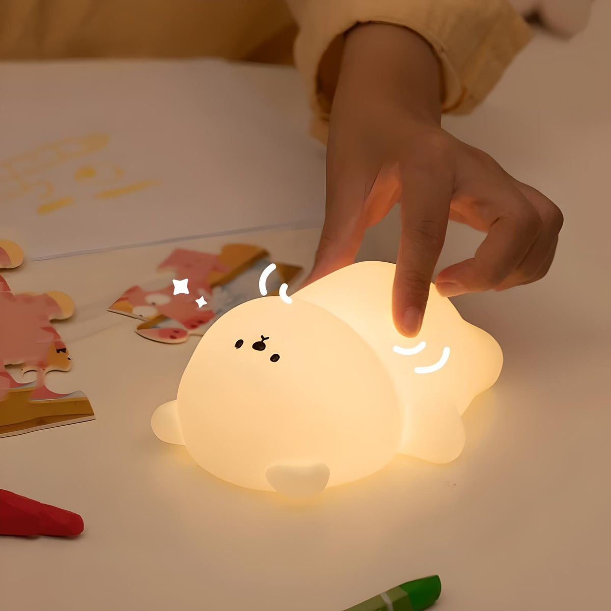 Veilleuse ourson en silicone lumière douce enfant