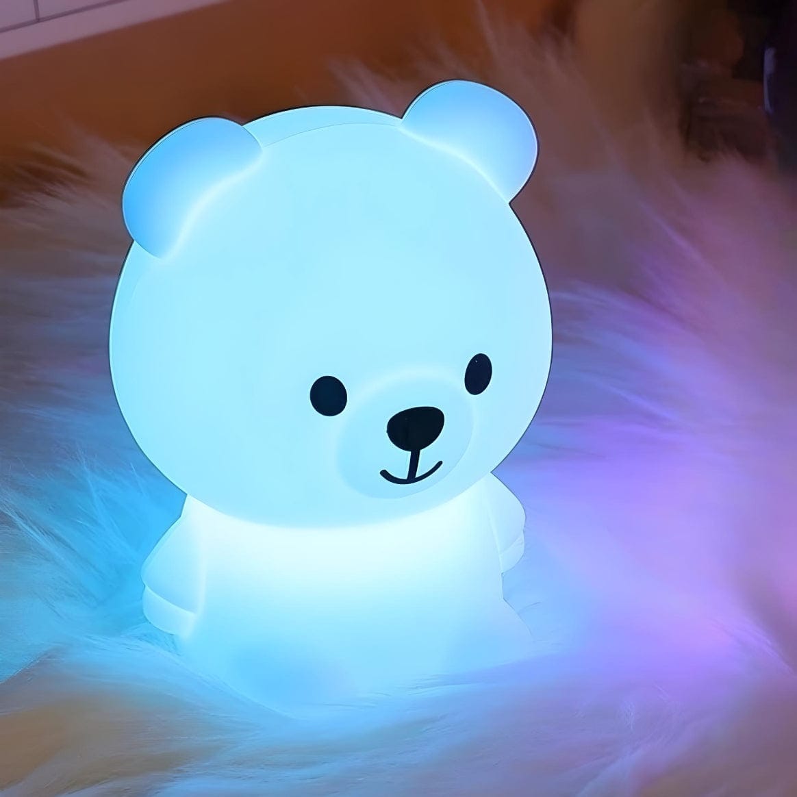 Veilleuse ourson led douce lumière multicolore enfant