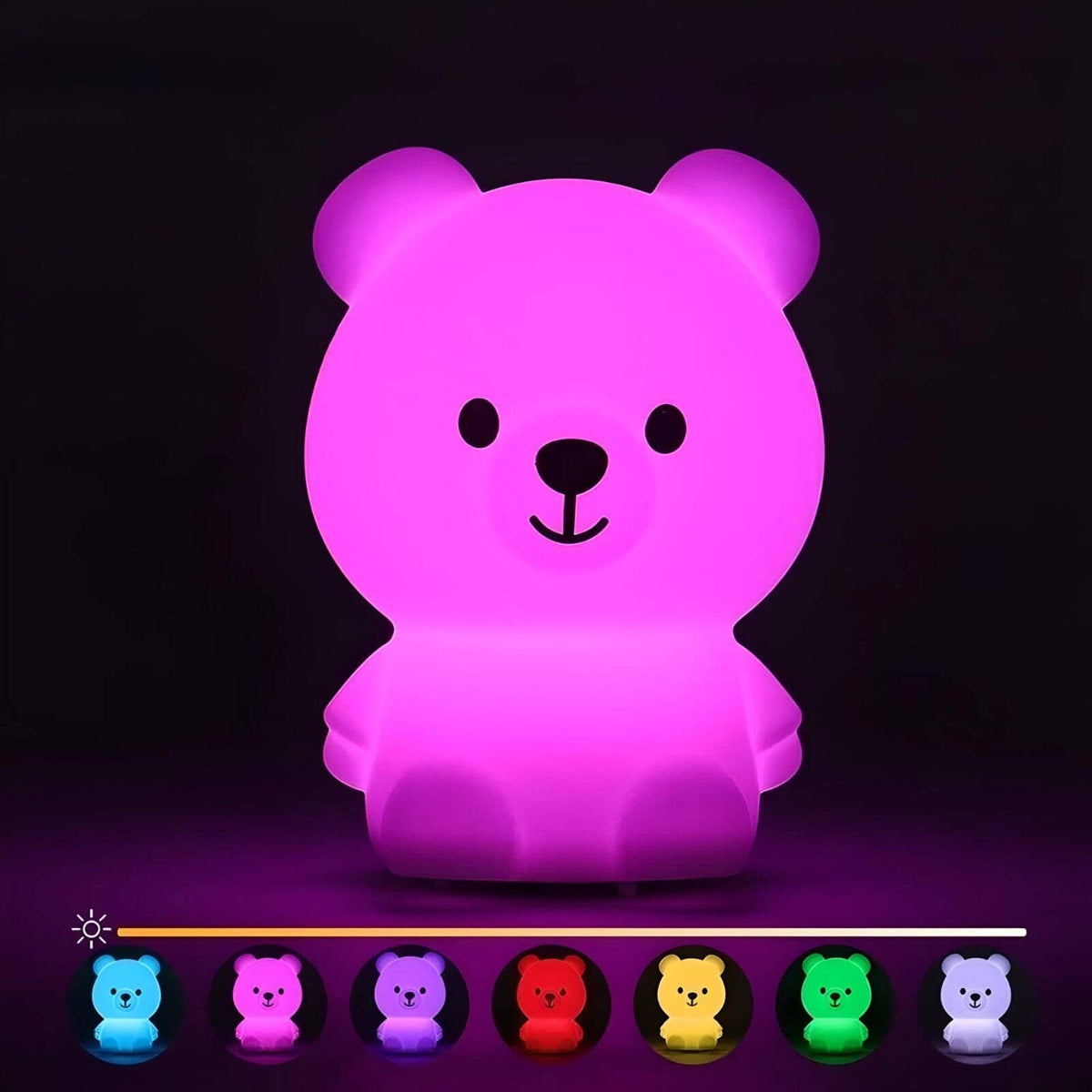 Veilleuse ourson led douce lumière multicolore enfant
