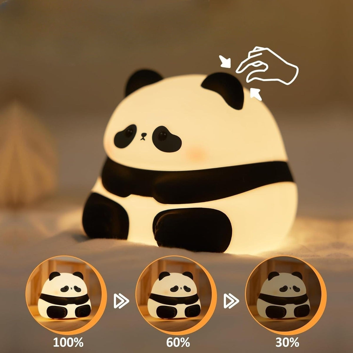 Veilleuse panda nomade lumineuse pour bébé et enfant