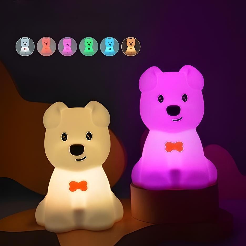 Veilleuse petit chien led mignonne lumière douce enfant