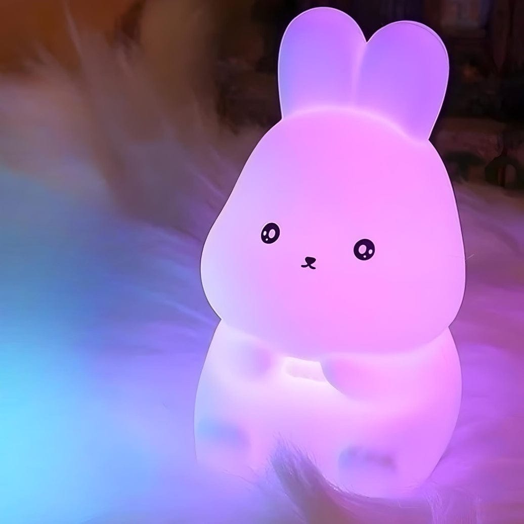Veilleuse lapin arc en ciel lumineuse pour chambre enfant
