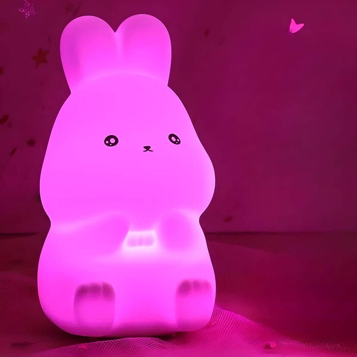 Veilleuse lapin arc en ciel lumineuse pour chambre enfant