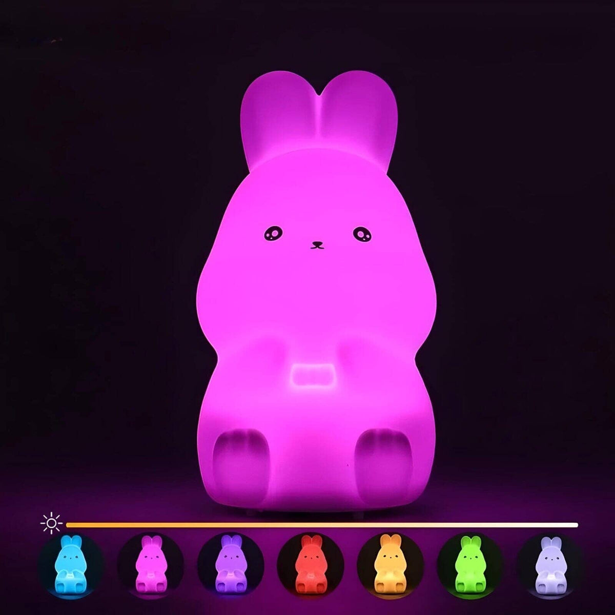Veilleuse lapin arc en ciel lumineuse pour chambre enfant