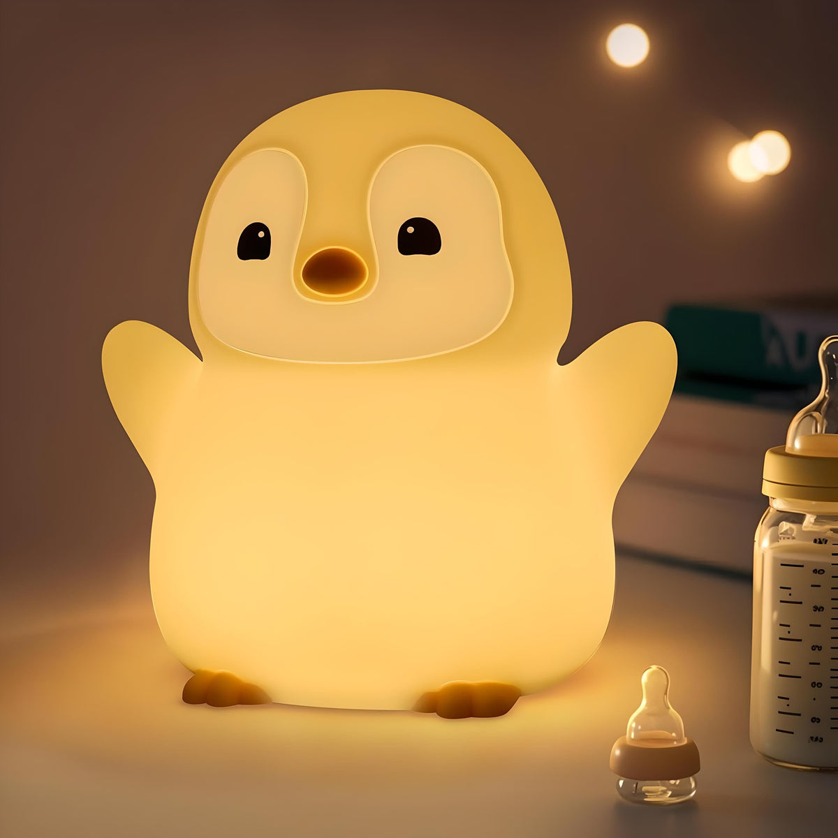 Veilleuse pingouin bébé lumineuse pour chambre enfant