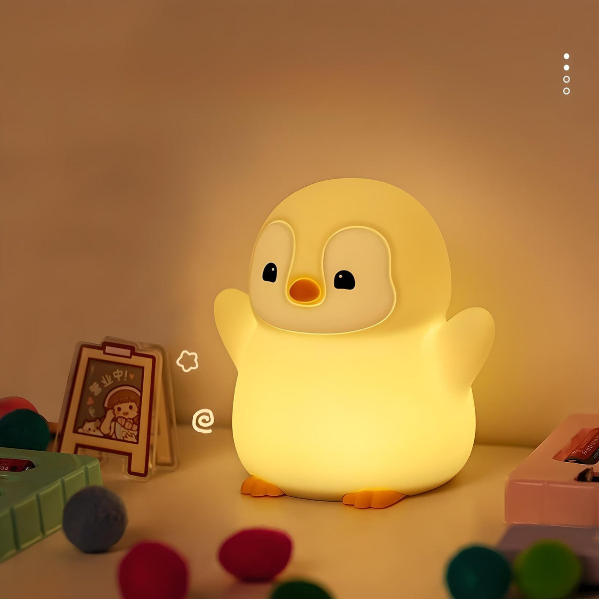 Veilleuse pingouin bébé lumineuse pour chambre enfant