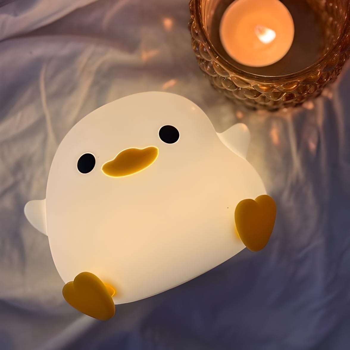 Veilleuse poussin silicone mignonne lumière douce pour enfant
