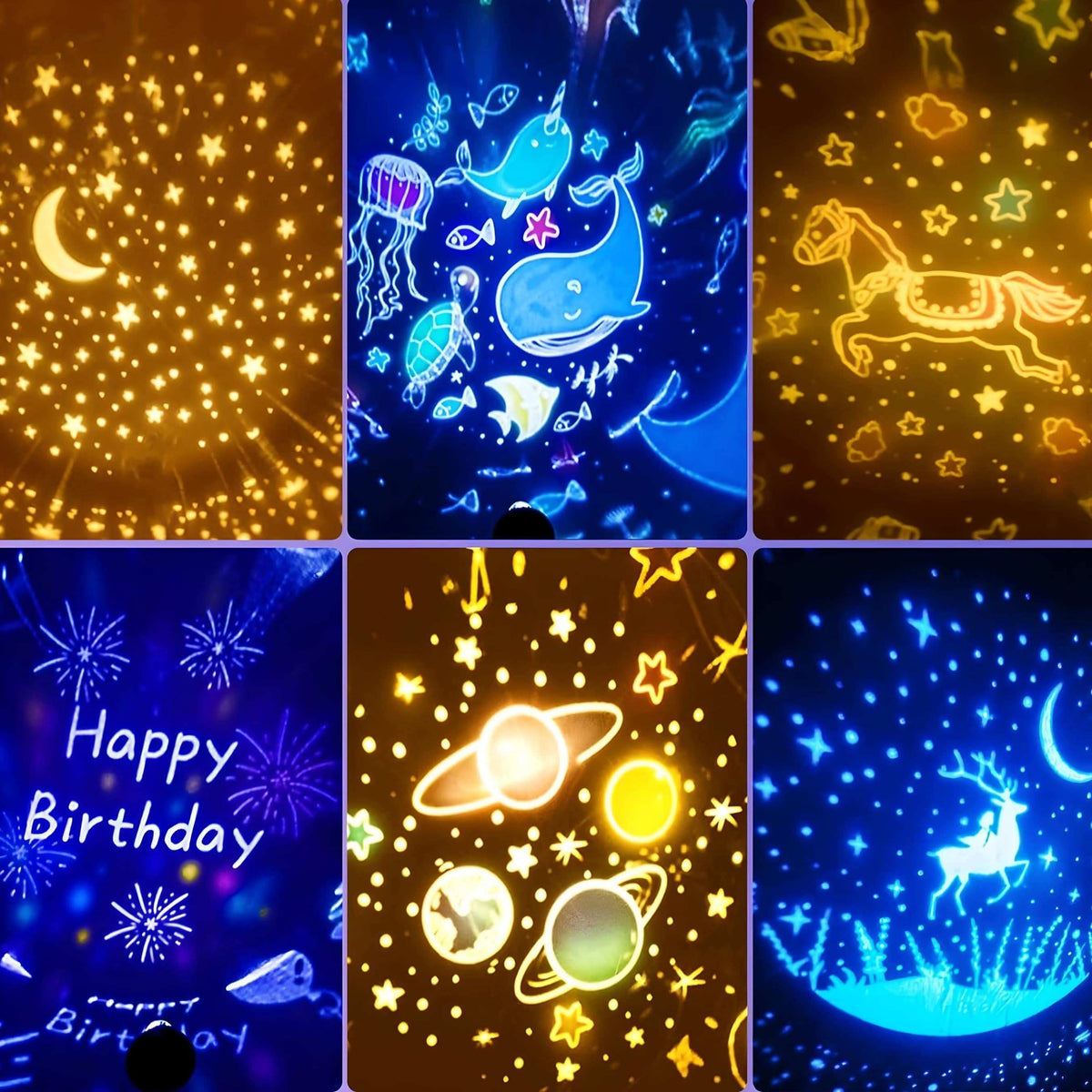 Veilleuse projecteur images ciel étoilé apaisant