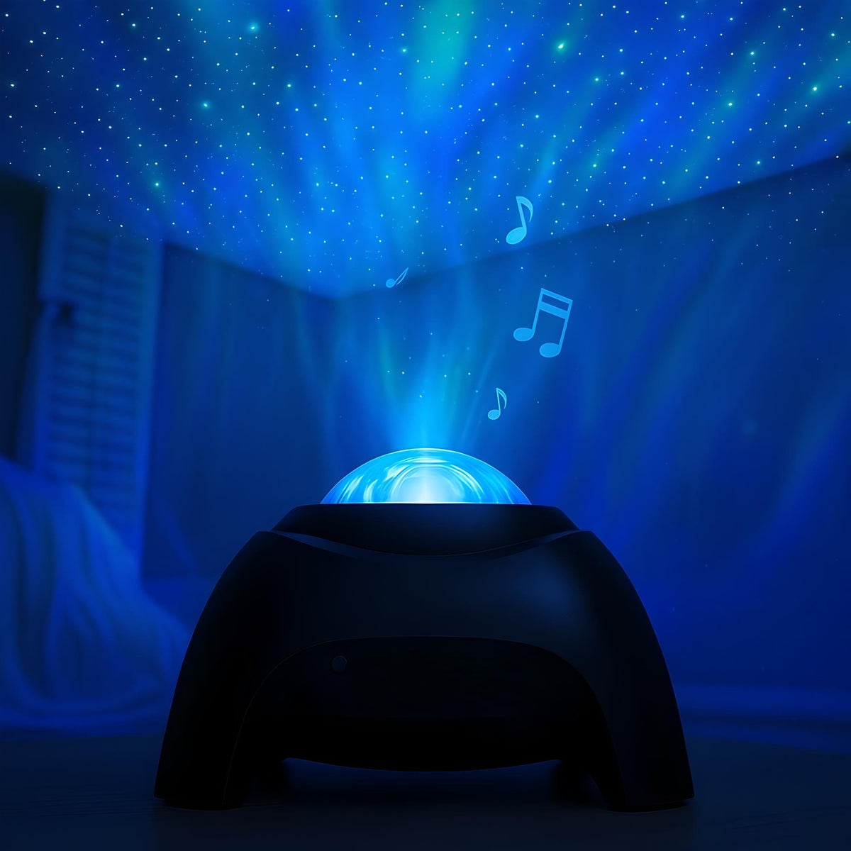 Veilleuse projecteur musicale avec bruit blanc apaisant