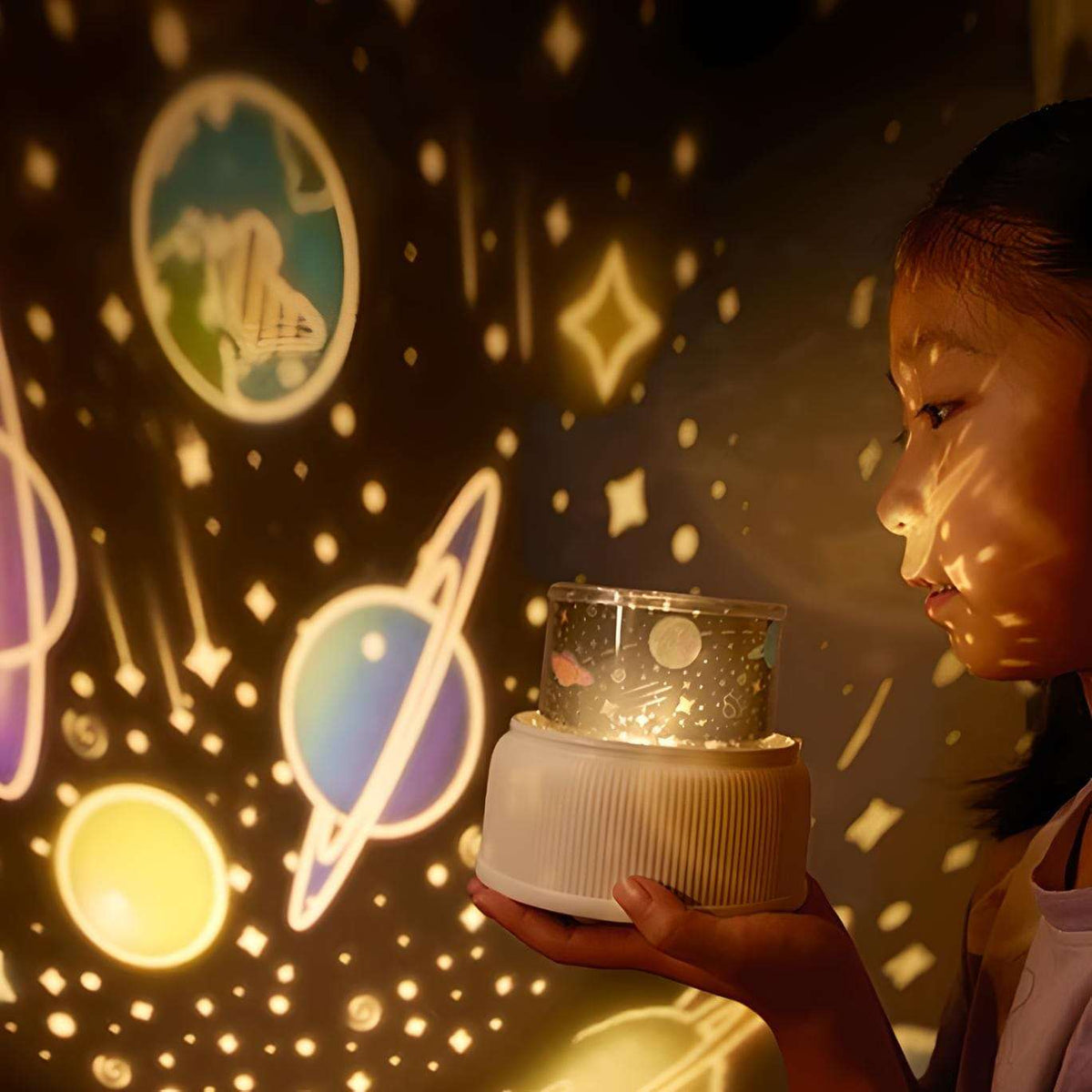 Veilleuse projecteur bébé ciel étoilé lumineux apaisant