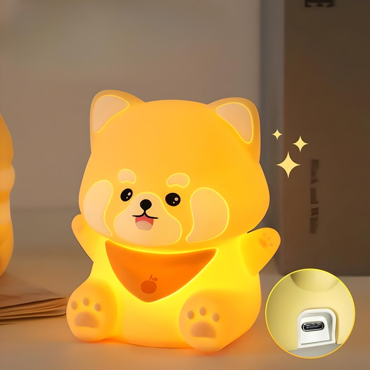 Veilleuse raton laveur mignonne lumière douce apaisante