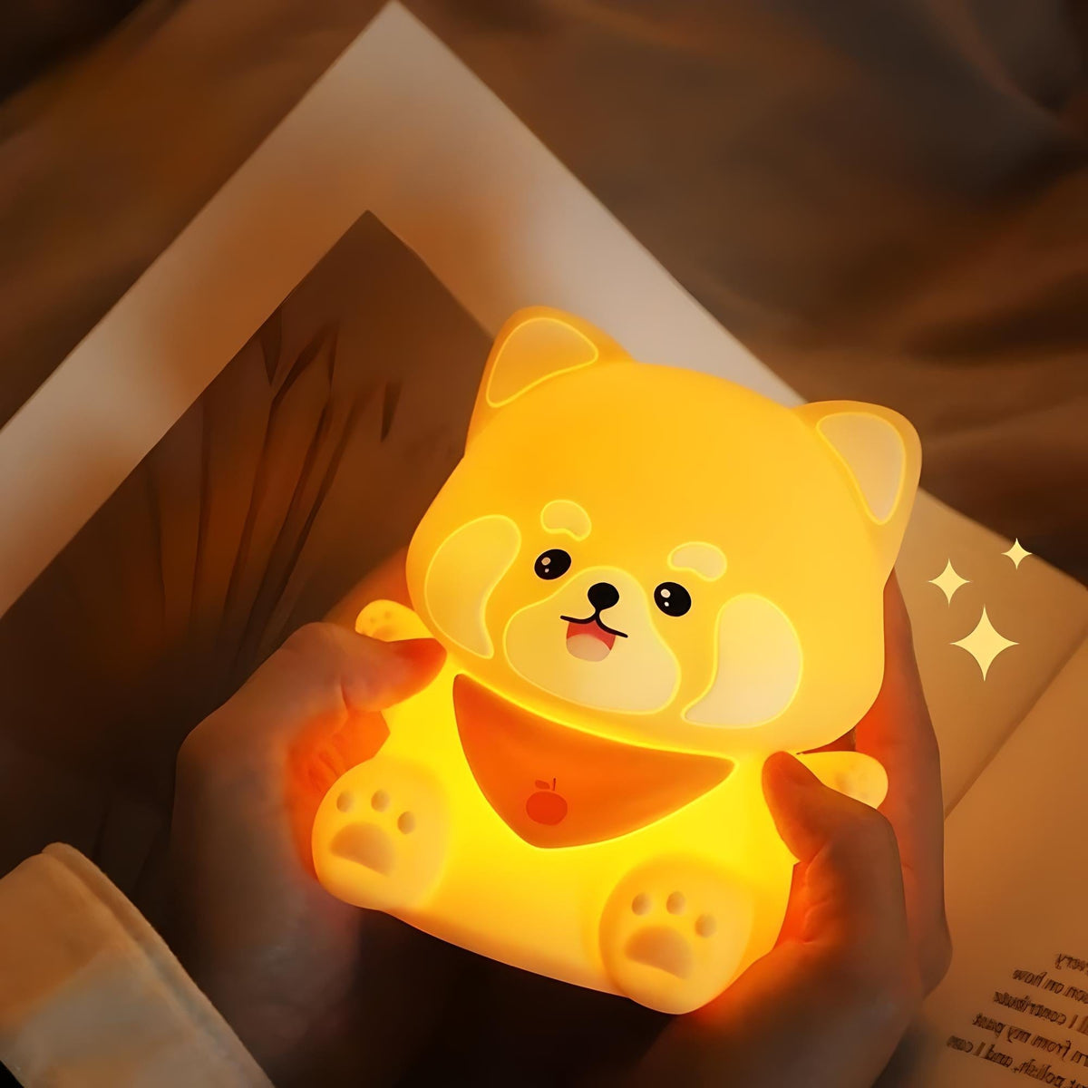 Veilleuse raton laveur mignonne lumière douce apaisante