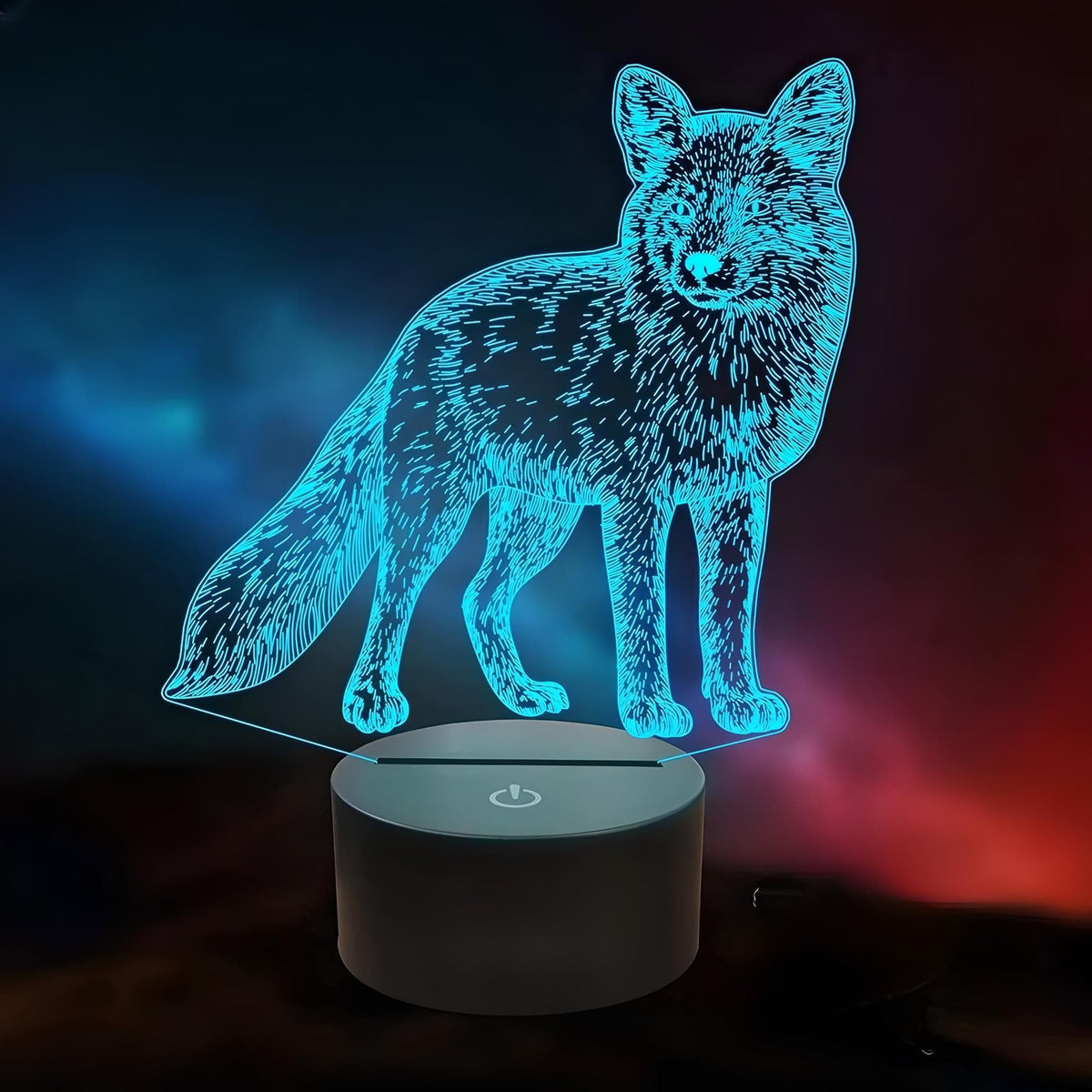 Veilleuse renard 3d lumineuse ambiance enfant apaisante