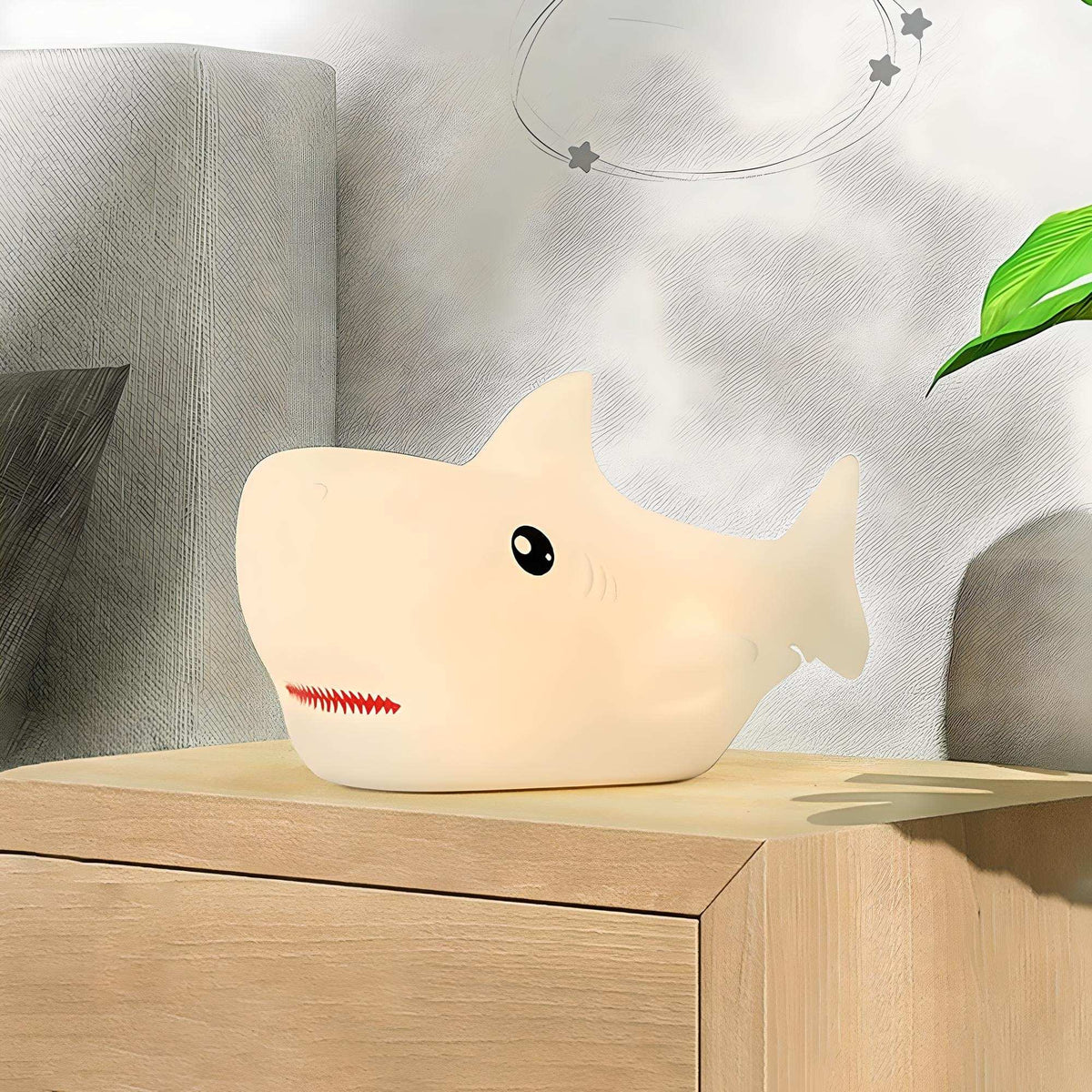 Veilleuse requin lumineux décoratif pour chambre enfant