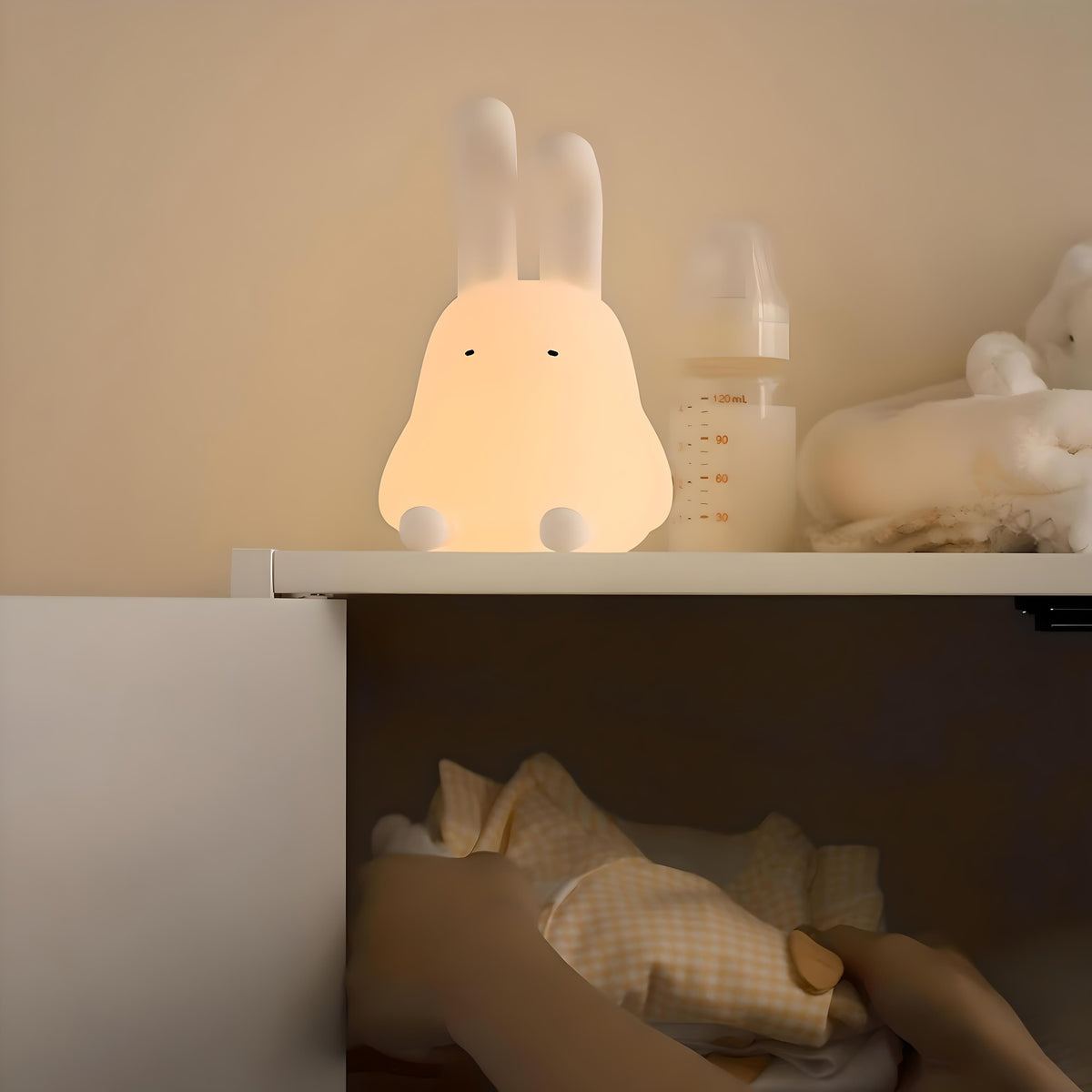 Veilleuse lapin enfant lumière douce chambre bébé