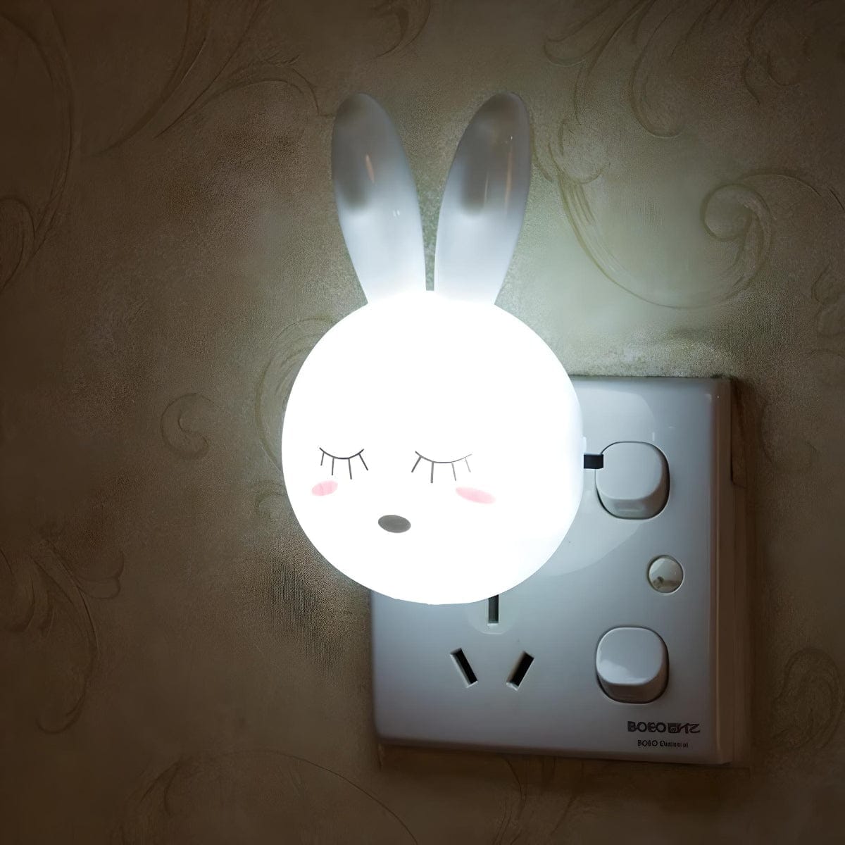 Veilleuse lapin prise murale douce lumière pour enfant