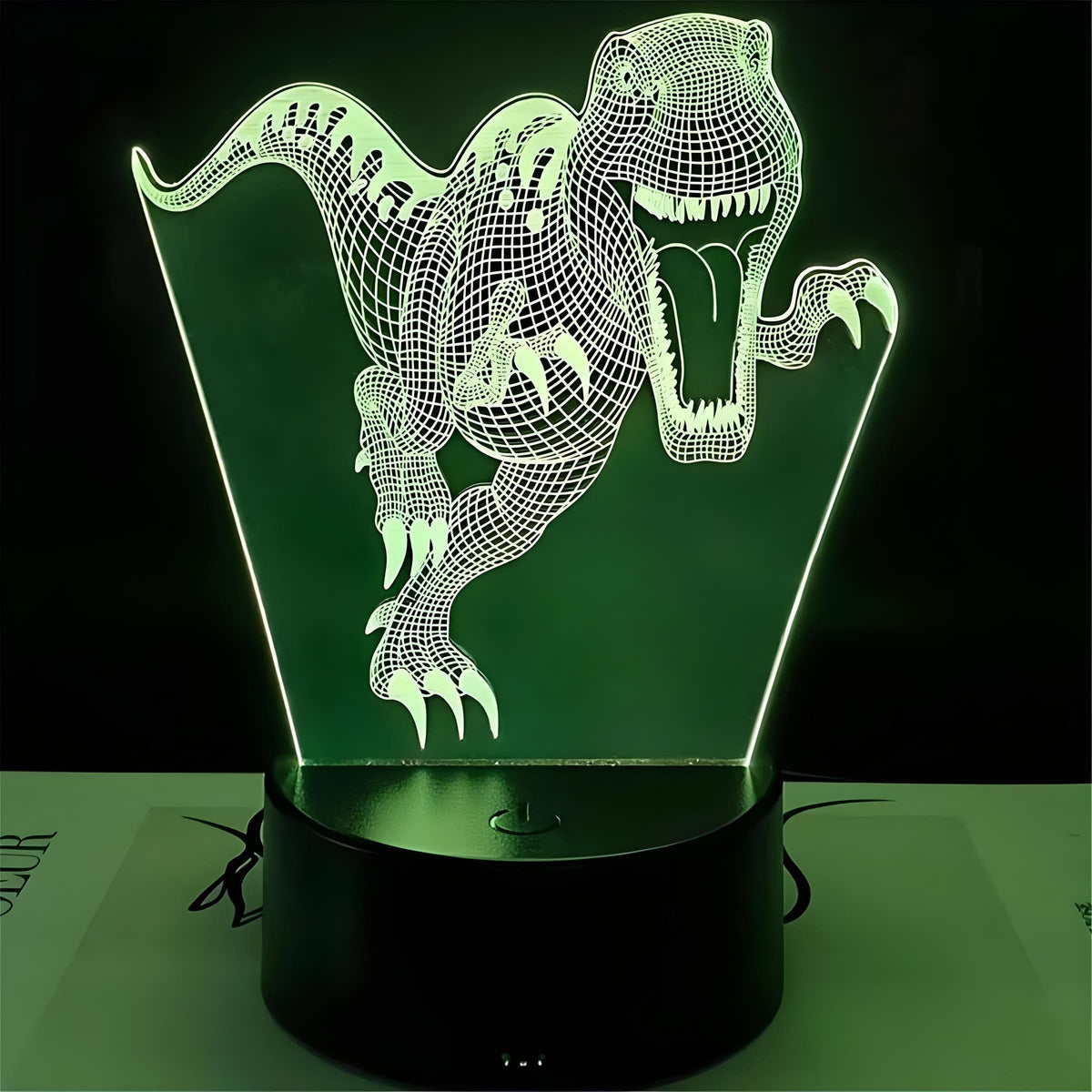 Veilleuse dinosaure T Rex 3D lumière colorée enfant