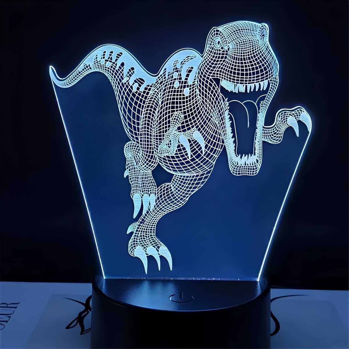 Veilleuse dinosaure T Rex 3D lumière colorée enfant