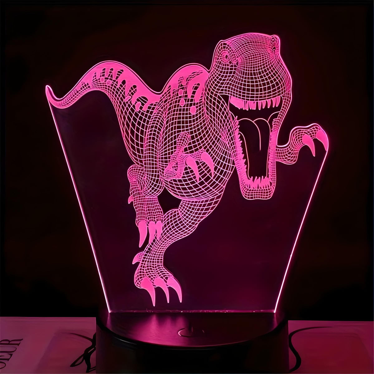 Veilleuse dinosaure T Rex 3D lumière colorée enfant