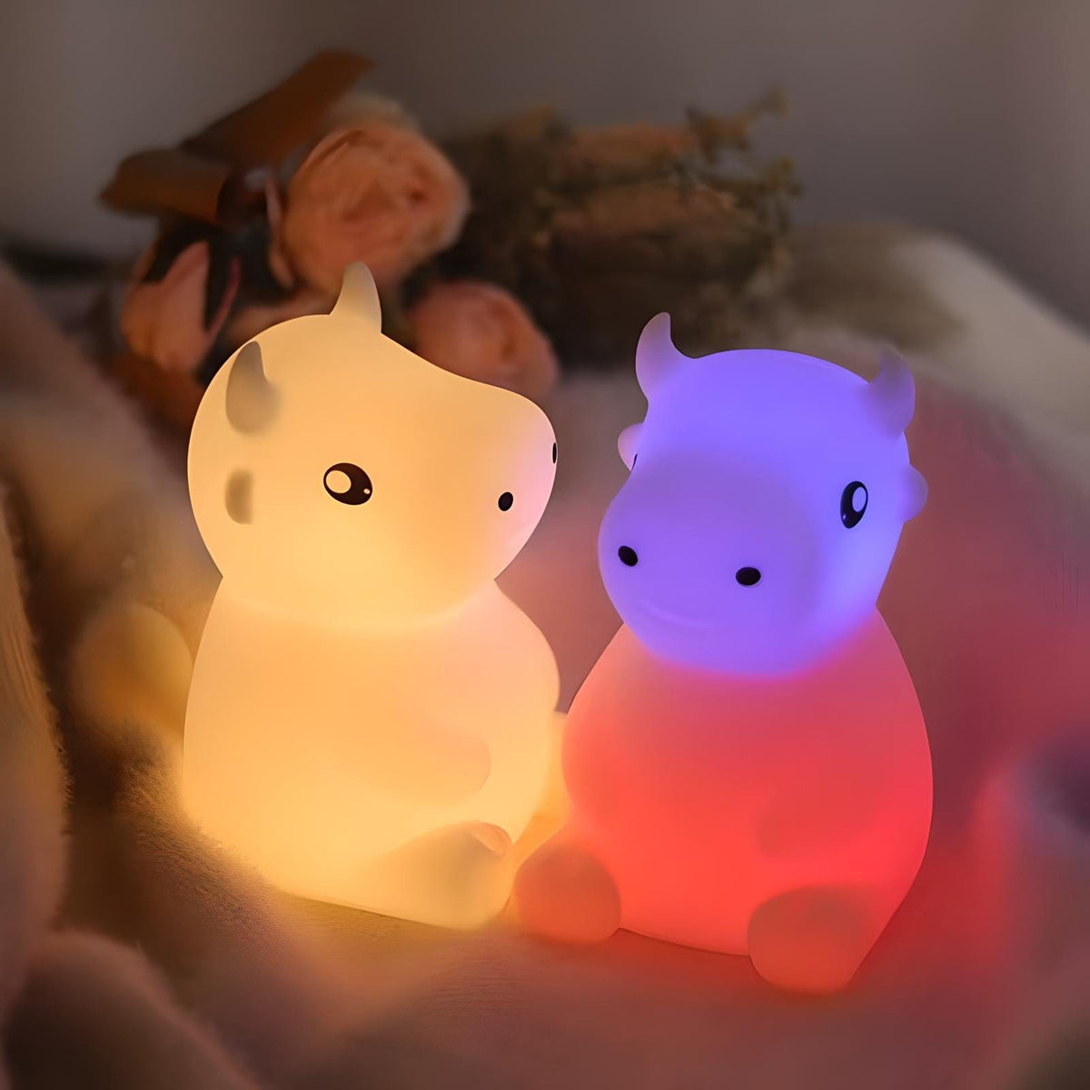 Veilleuse vache mignonne lumière douce pour enfant