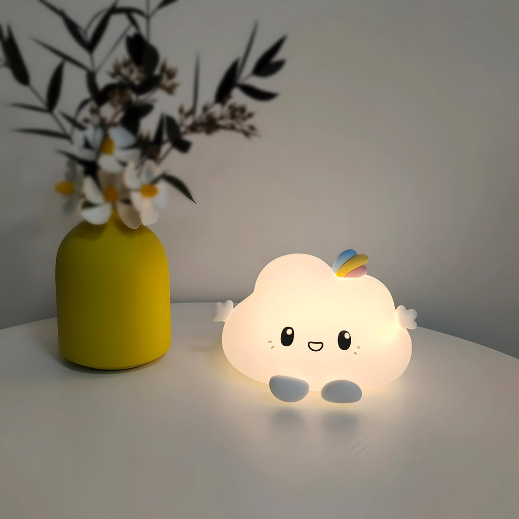 Veilleuse nuage multicolore lumineuse pour bébé et enfant