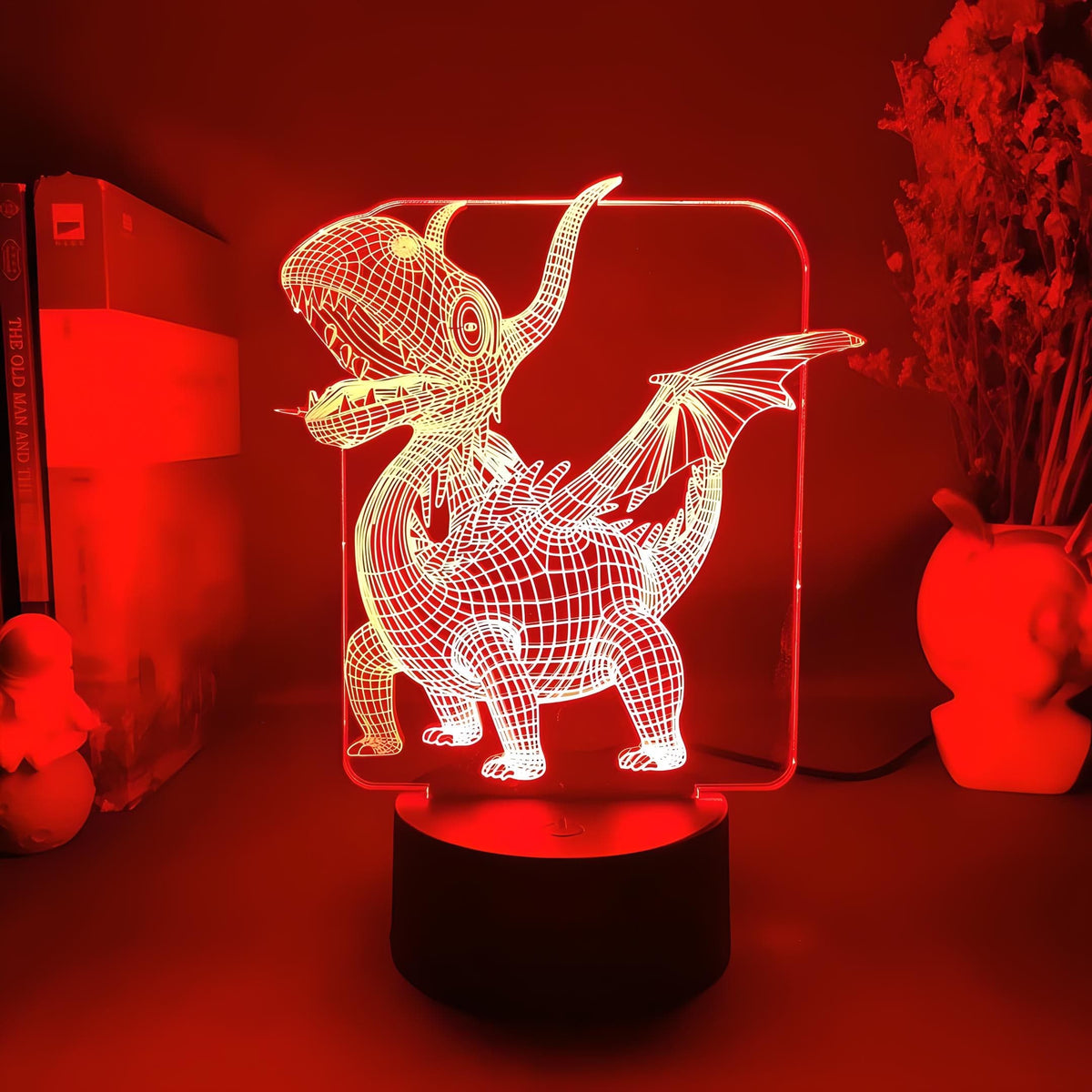 Veilleuse dinosaure Draconoé lumineuse en 3D