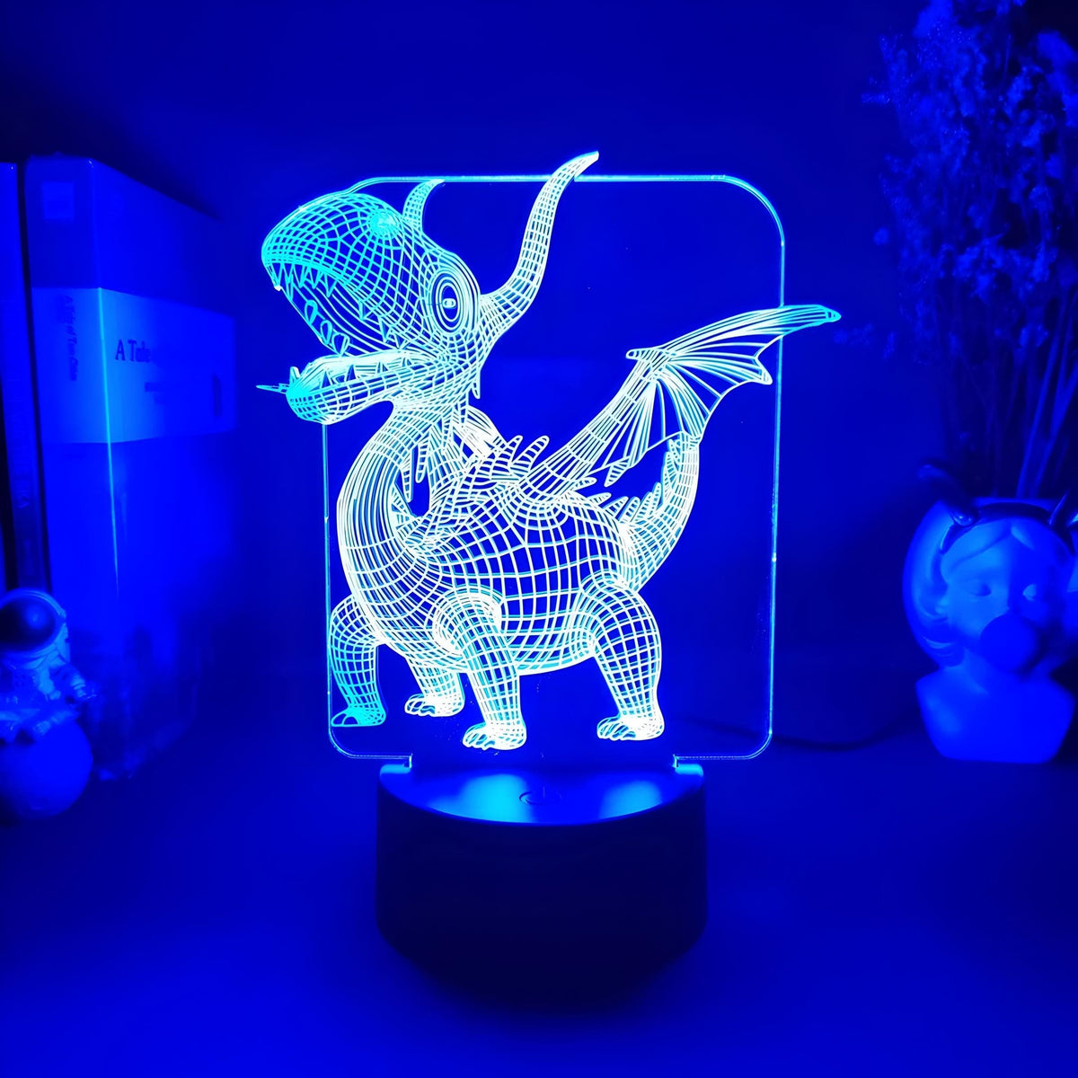 Veilleuse dinosaure Draconoé lumineuse en 3D